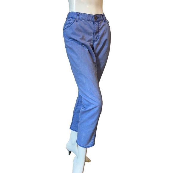 Mossimo Low Rise Cropped Blue Jeans Sz 15 Low Rise Ankle Skinny Blue Pants with - Picture 6 of 9